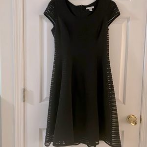 Beautiful London Style Black Dress With Attached Under Slip Size 6